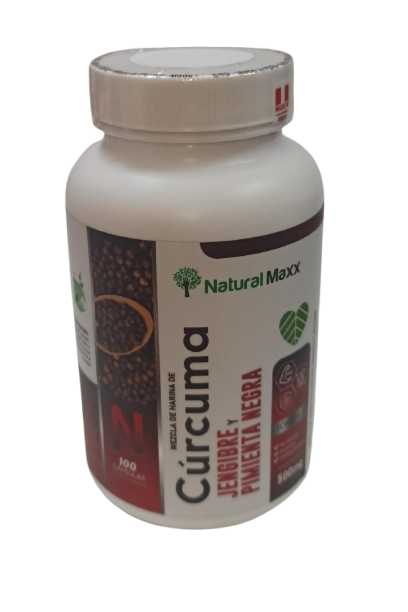Cúrcuma + Pimienta Negra + Jengibre  Cap. 100 und